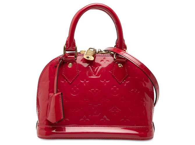 Louis Vuitton Red Monogram Vernis Alma BB Roja