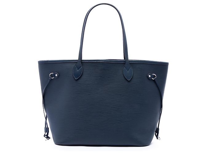 Louis Vuitton Blue Epi Neverfull MM Azul Azul oscuro