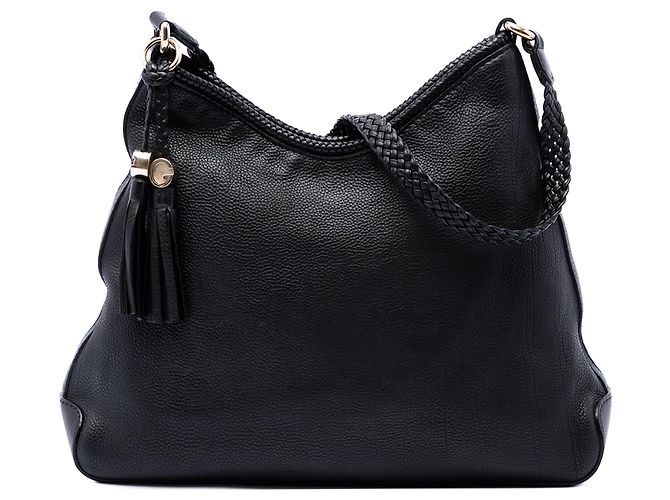 Borsa a tracolla Gucci Marrakech in vitello nero