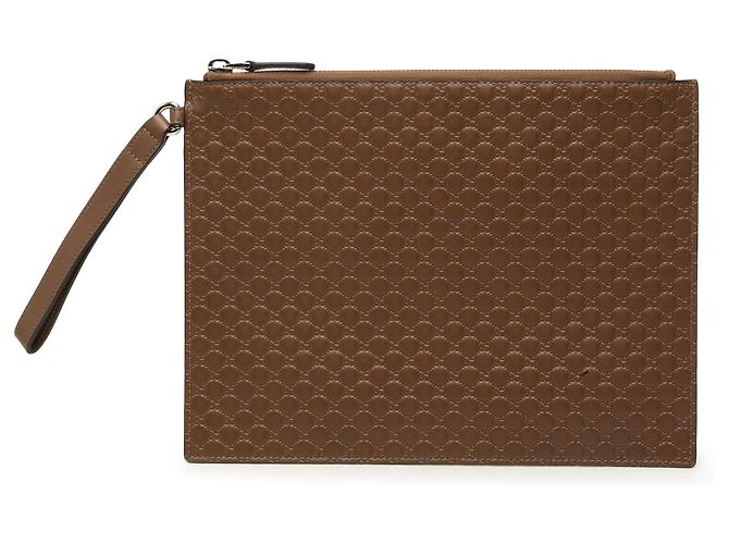 Gucci Brown Microguccissima Clutch Braun