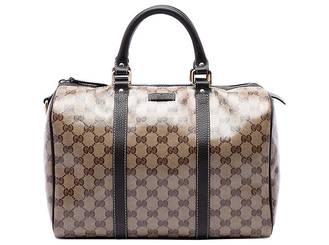 Bolso Boston Gucci Beige Medium GG Crystal Joy