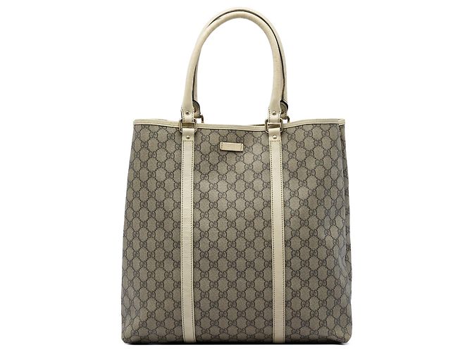 Gucci Beige GG Supreme Joy Vertical Tote