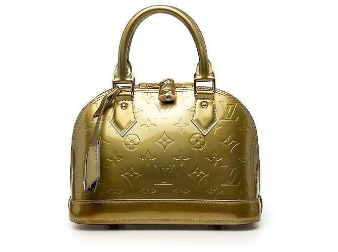 Louis Vuitton Green Monogram Vernis Alma BB Verde Verde oliva