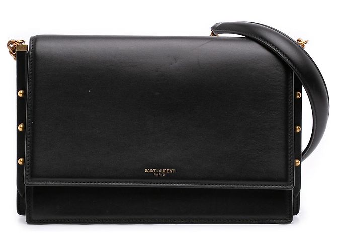 Saint Laurent Borsa a Tracolla Zoe in Pelle Nera Nero