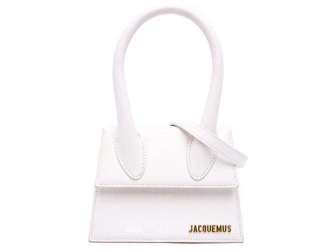 Jacquemus White Leather Le Chiquito Moyen Branco