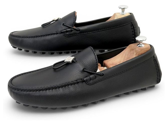 NEUE DIOR ODEON DRIVER CD DIAMOND 43 SCHWARZE LEDERLOAFER MOCASSINS