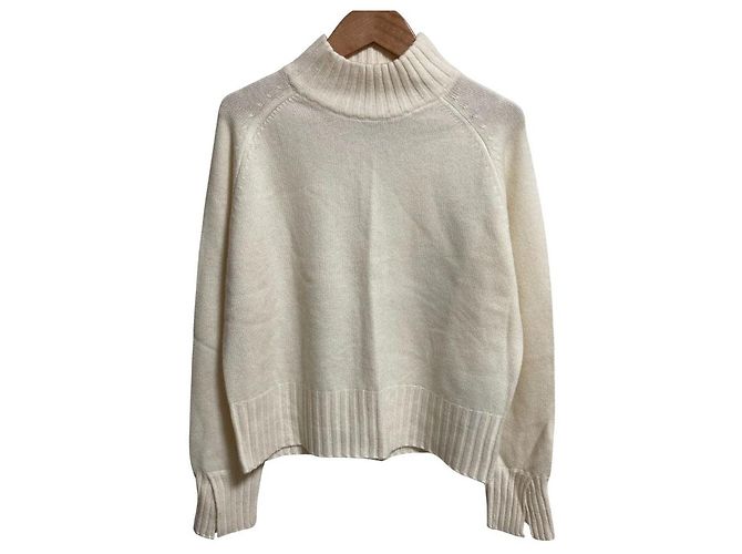 Autre Marque Jumper1234 Strickpullover mit Rollkragen aus Kaschmirgemisch Roh