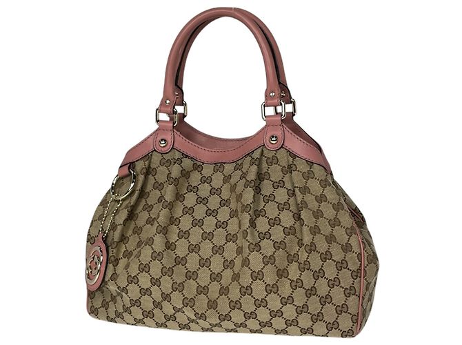 Bolsa Gucci GUCCI Sukey Rosa Bege