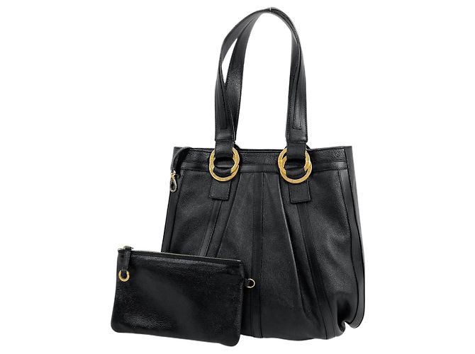 Bulgari Sac cabas Bvlgari Chandra en cuir Noir