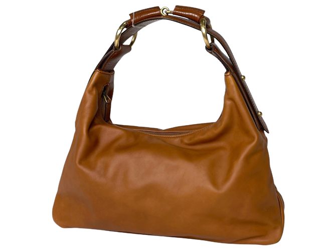 Bolsa de ombro Gucci em couro marrom