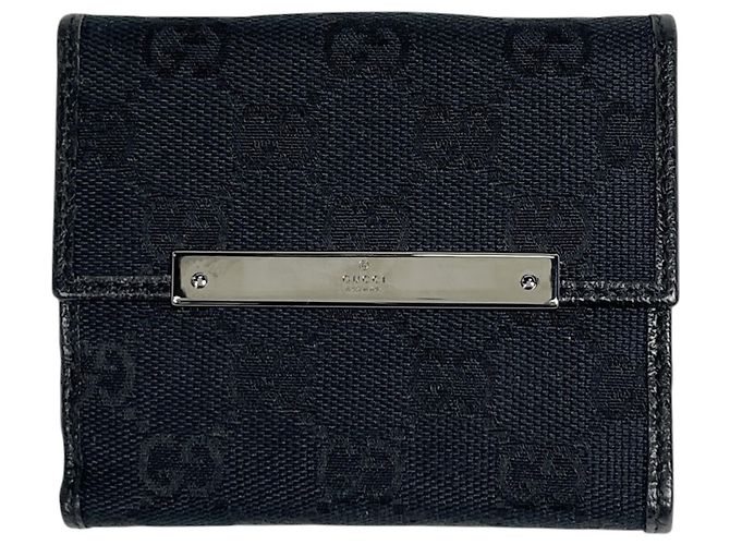 Gucci Bi-fold Wallet in Black GG Canvas