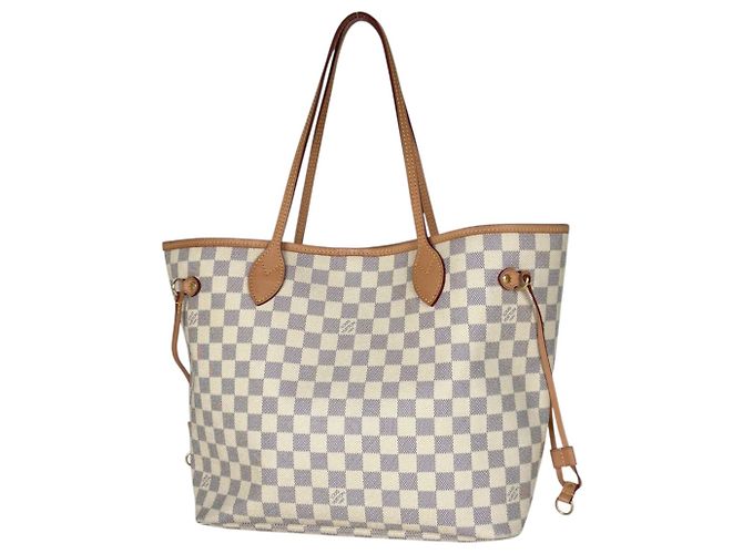 Louis Vuitton Neverfull MM Tote Bag Weiß