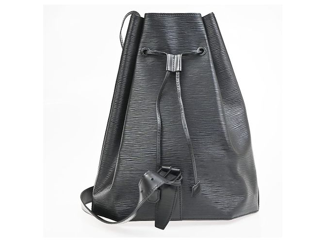 Louis Vuitton Sac a Dos Drawstring Epi Leather Black