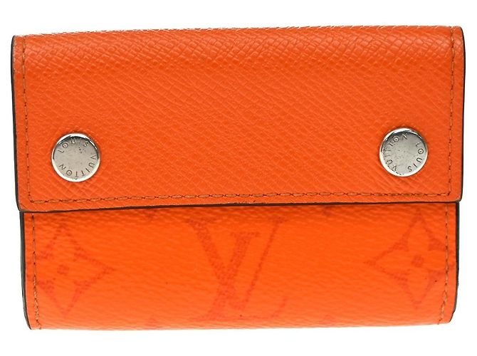 Louis Vuitton Discovery Monogram Taigarama Compact Orange