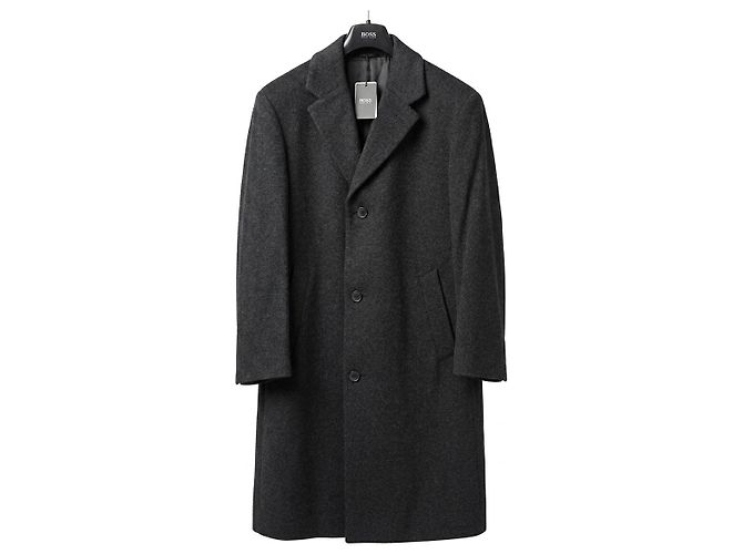 Casaco Hugo Boss De Tomaso Homem Lã Cinza antracite