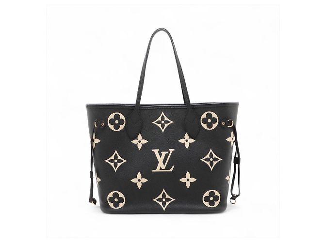 Louis Vuitton Borsa a spalla Shopper Neverfull MM in pelle Empreinte Nero