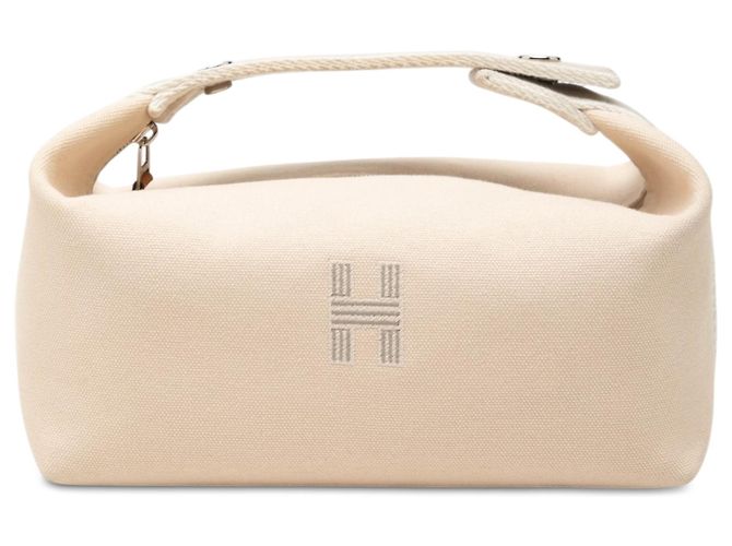 Borsa Vanity Case Hermès Small Toile Bride A Brac Beige