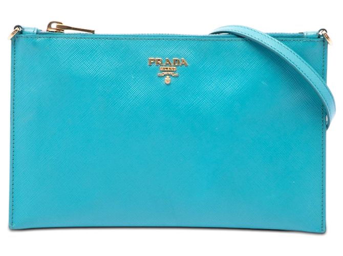 Sac à épaule Prada Saffiano bleu