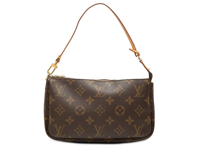 Borsa a tracolla Louis Vuitton Monogram Pochette Accessoires Marrone