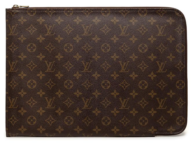 Borsa Business Portfolio Louis Vuitton Monogram Poche Documents Marrone