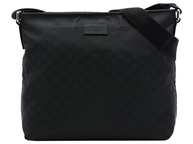 Borsa a tracolla Gucci GG in nylon nera Nero