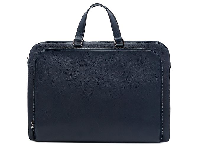 Borsa business Prada Saffiano blu