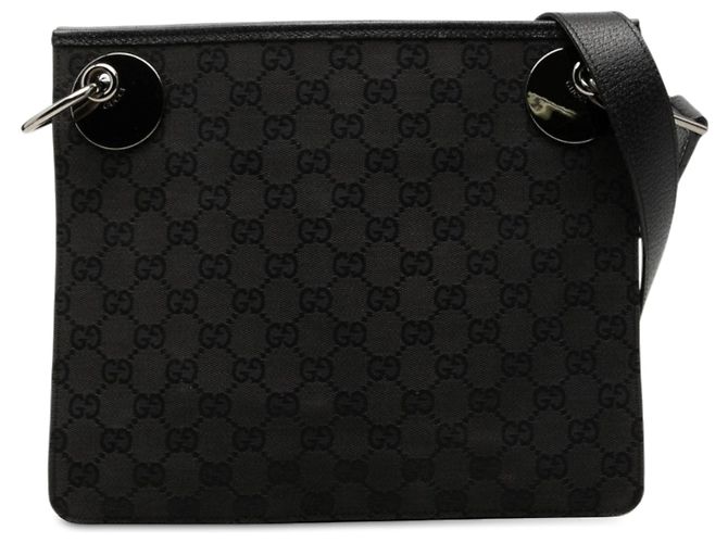 Borsa a tracolla Gucci GG Canvas Eclipse nera Nero