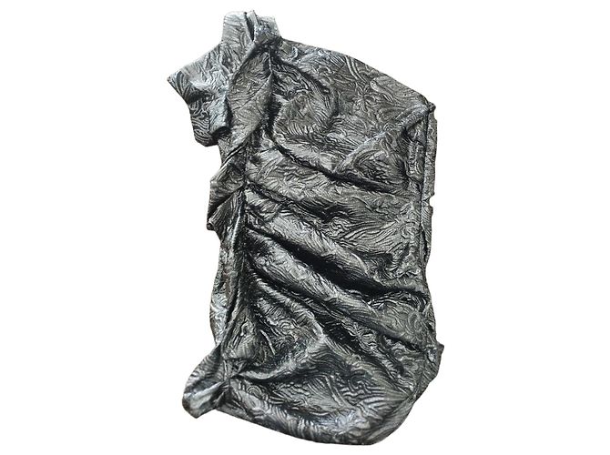 Isabel Marant Metallic-Silber Kleid mit Drapierung Metallisch