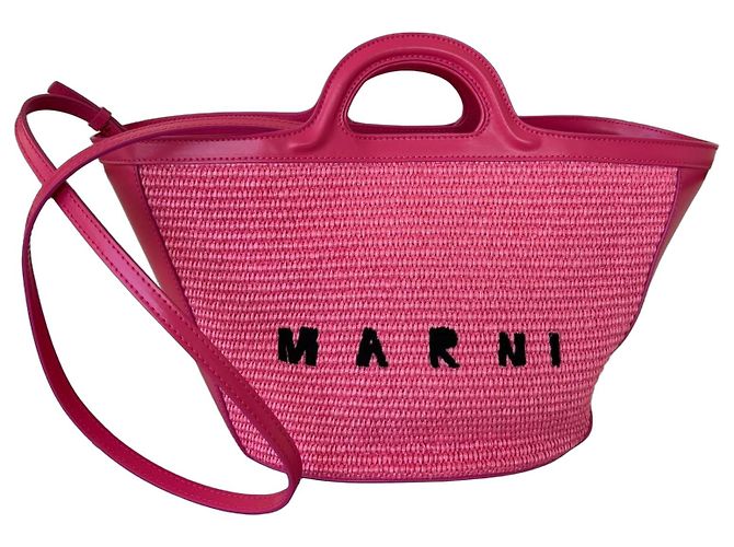Marni Sac Cabas en Raphia Rose