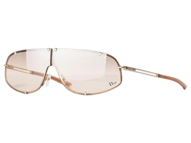 Óculos de sol Dior by Galliano AW00 'Cossack' Wrap Mask Shield Dourado