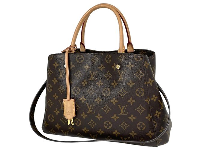 Borsa Louis Vuitton Montaigne MM Marrone
