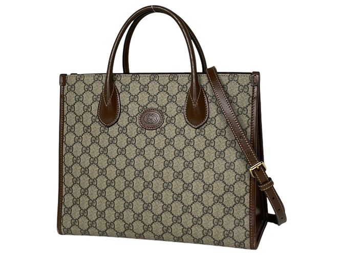 Gucci GG Small 2WAY Handtasche Braun