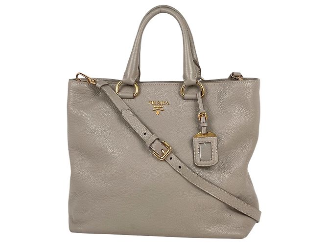 Prada 2-Way Lederhandtasche Beige