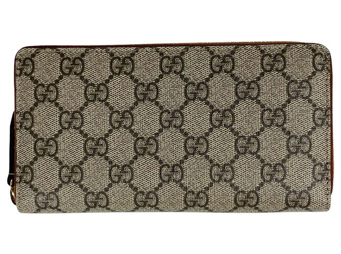 Cartera larga Gucci Beige GG Supreme