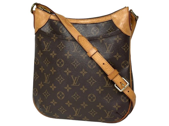 Bolso de hombro Louis Vuitton Odeon PM Castaño Monograma
