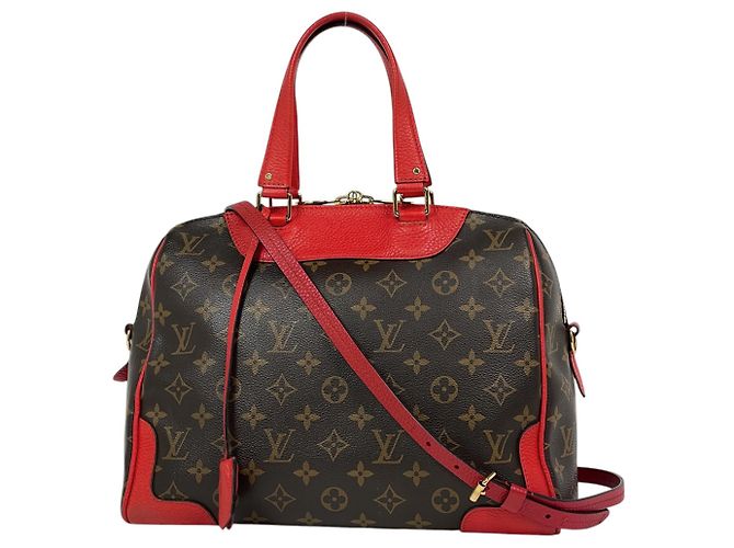 Louis Vuitton Retiro Handtasche Braun Rot