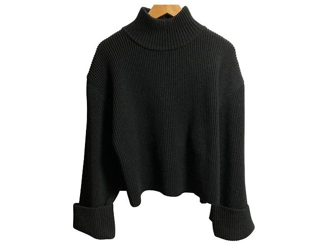 Autre Marque Rito BIG KNIT Strickpullover mit Rollkragen Schwarz