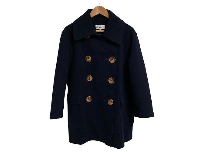 Autre Marque Abrigo de lana melton JUNKO SHIMADA Azul Azul marino