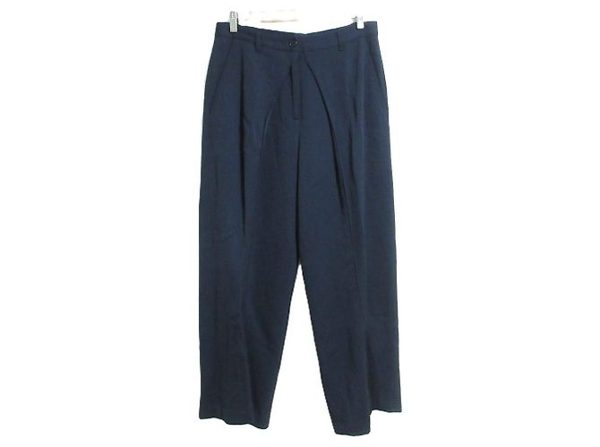 Autre Marque Aspesi Deformed Tuck Tapered Wide Pants Blu Blu navy