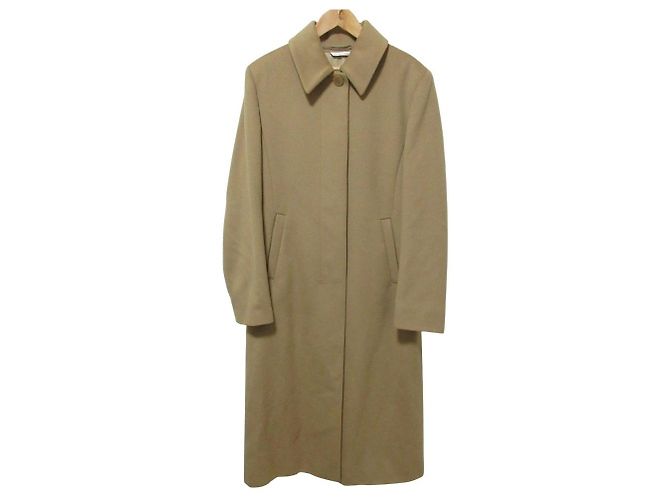 Max Mara langer Wollmantel Beige Kamel