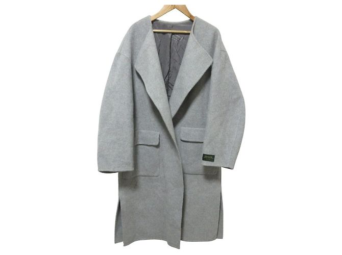 Autre Marque Maison Special PECOLAMB SUPER110's Abrigo largo sin cuello Castaño