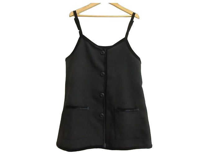 Autre Marque TREFLE+1 TRF23A6000 Velour Camisole Bustier Black