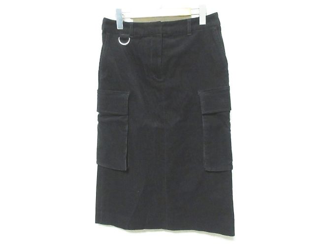 Autre Marque Gonna in velluto a coste Blanc Vert Nero