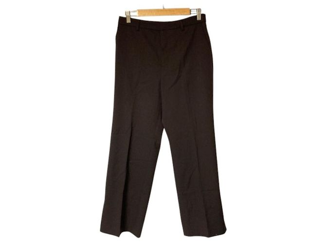 Autre Marque Calças retas com vinco central Jiyuku Marrom