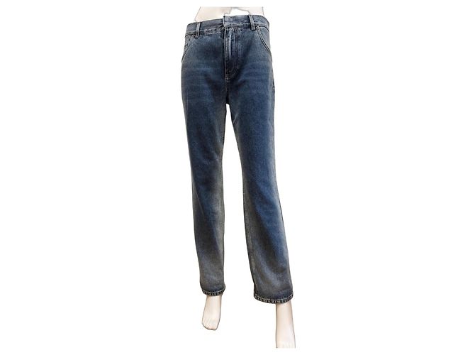 Vaqueros Monogram Christian Dior Azul 