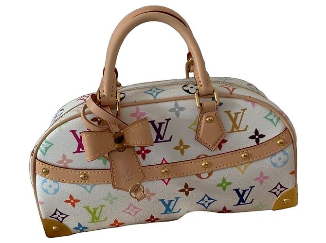Bolsa Louis Vuitton East West Takashi Murakami Nova Branco Multicor