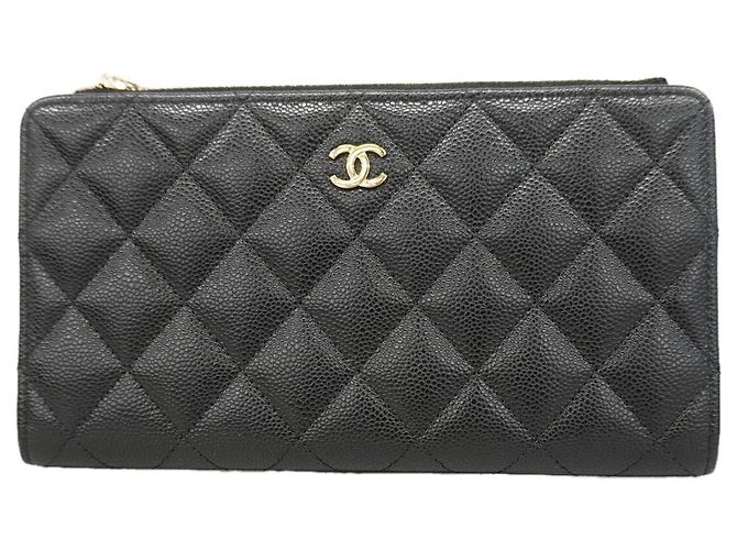 Portafoglio lungo Chanel Matelassé Nero