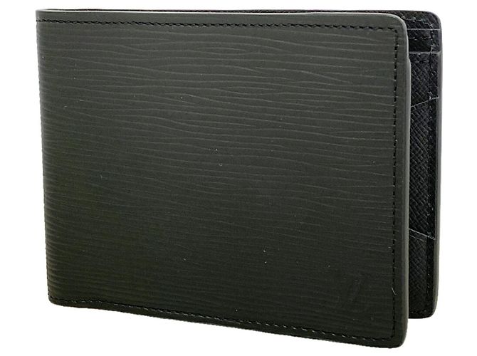 Louis Vuitton Cartera Multiple de cuero Epi Negro