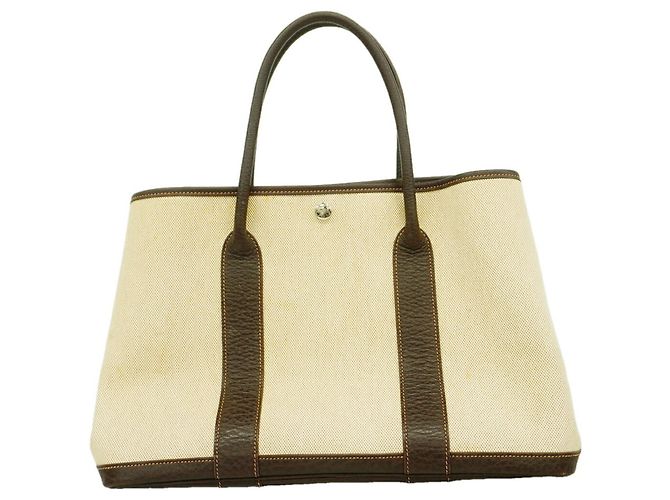 Hermès Borsa Tote Hermes Garden PM Marrone 