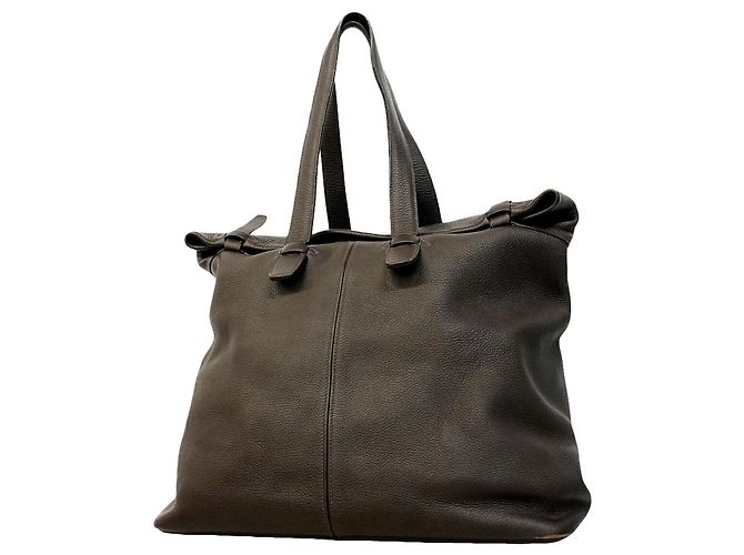 Hermès Saco Tote Hermes em couro Taurillon Clemence marrom